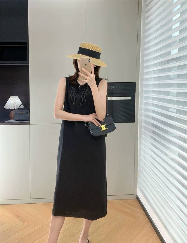 Original Lp 2025 Spring And Summer New Fashion Linen Dress Positioning Handmade
