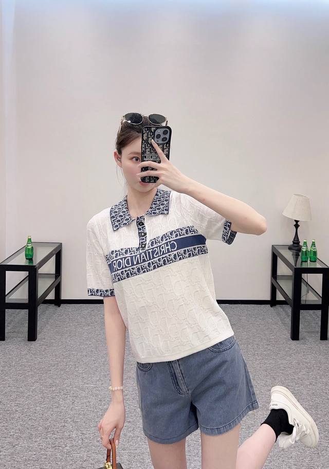 Original Dd......2025 Spring And Summer New Fashion Jacquard Silk Knitted Lapel
