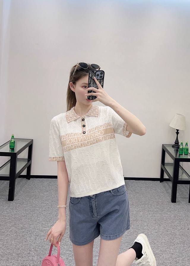 Original Dd......2025 Spring And Summer New Fashion Jacquard Silk Knitted Lapel