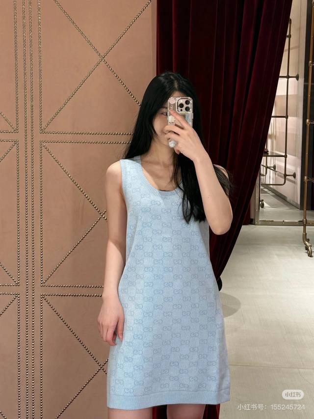 Original Gu......2025 Spring And Summer New Fashion Jacquard Logo Knitted Vest D