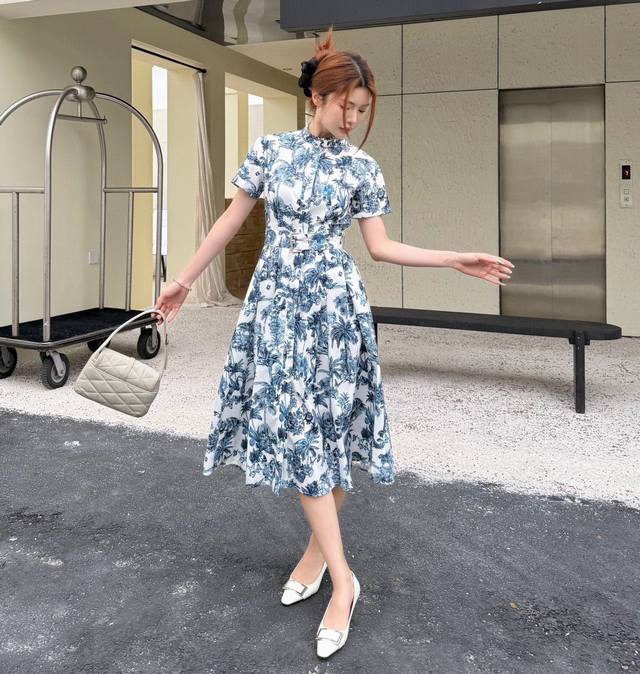 Original Dd......2025 Summer New Fashion Printed Flower Dress Custom Yb Imported