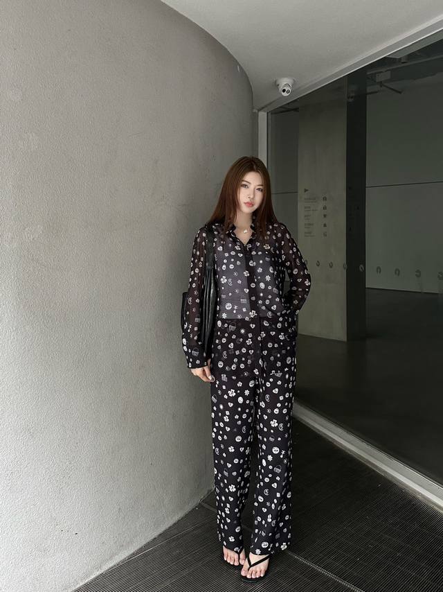 Original Cha.....2025 Summer New Fashion Printed Casual Pants Custom Imported Si