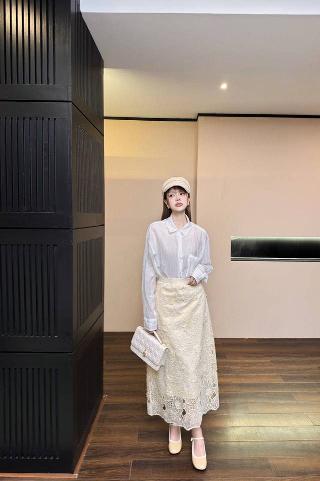 Original Dd.....2025 Summer New Fashion Heavy Water-Soluble Lace Skirt Custom Yb