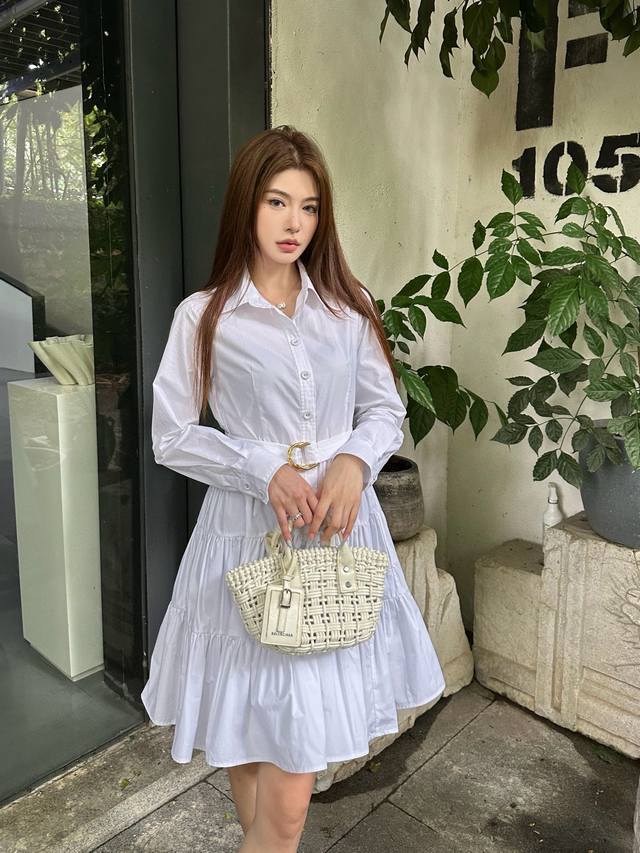Original Ll.....2025 New Fashion Lapel Belt Dress Customized Yb Imported Twill C