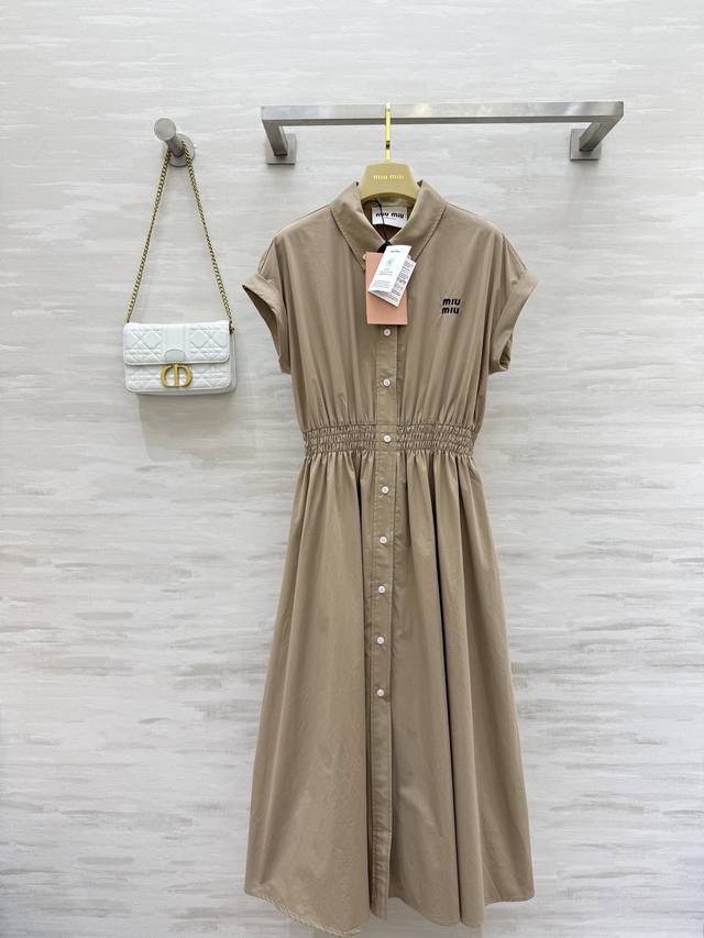 miumi2Ss Shirt-Style Lapel Dress With Unrivaled Style, High Quality, Customiz