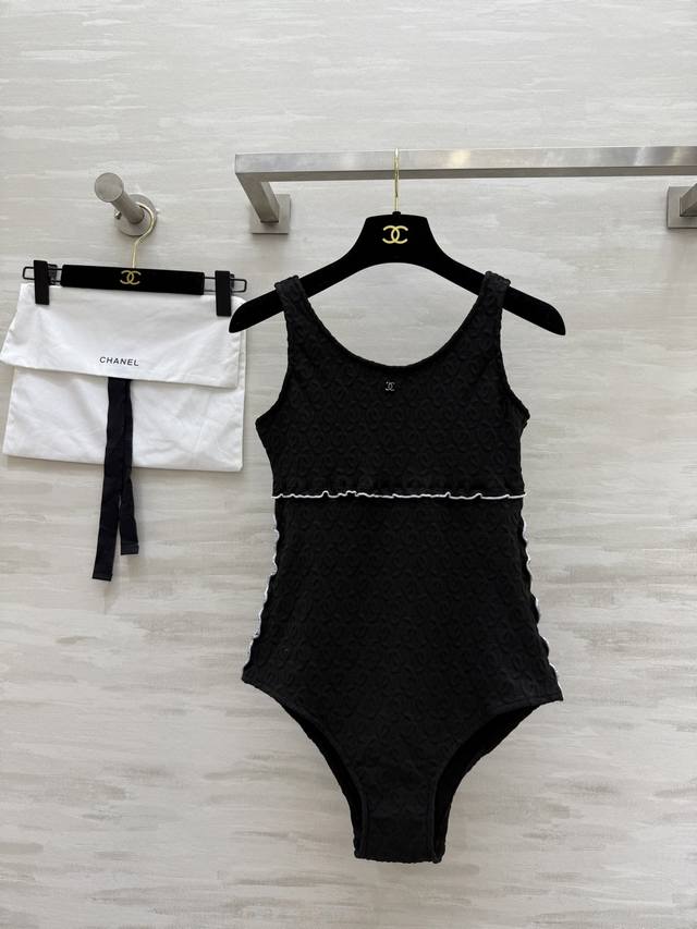 chane2Ss Embossed Double C Vest Swimsuit Original Development High Quality Cu
