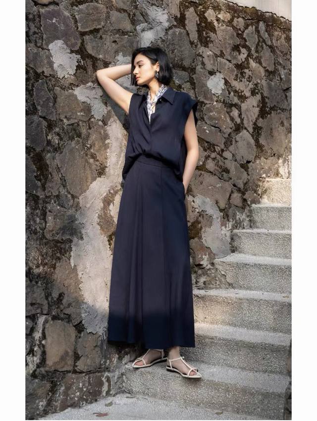 Suit French Stand Collar Lazy Casual Suit Loose Shirt Slim Fit Skirt Suit Summer