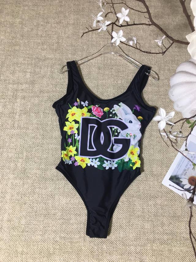 d&G Dolce & Gabbana Rabbit Flowers Flower Print Sleeveless Stretch Bodysuit O