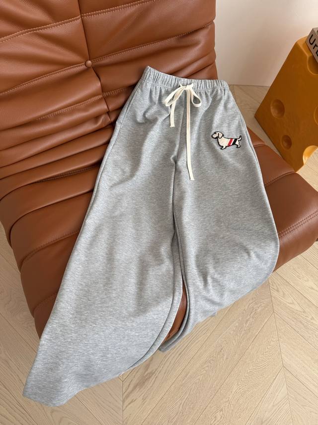 Daily Leisure Essential 25Ss Puppy Dog Decorated Wide-Leg Sweatpants Spring And