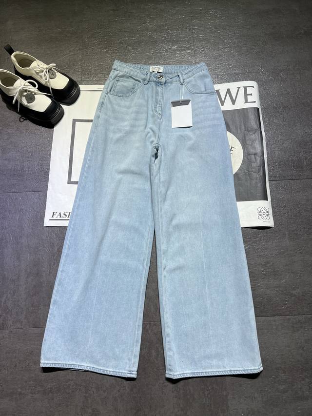 pp Original Development Chane* 25Ss New Spring And Summer Brushed Denim Wide-