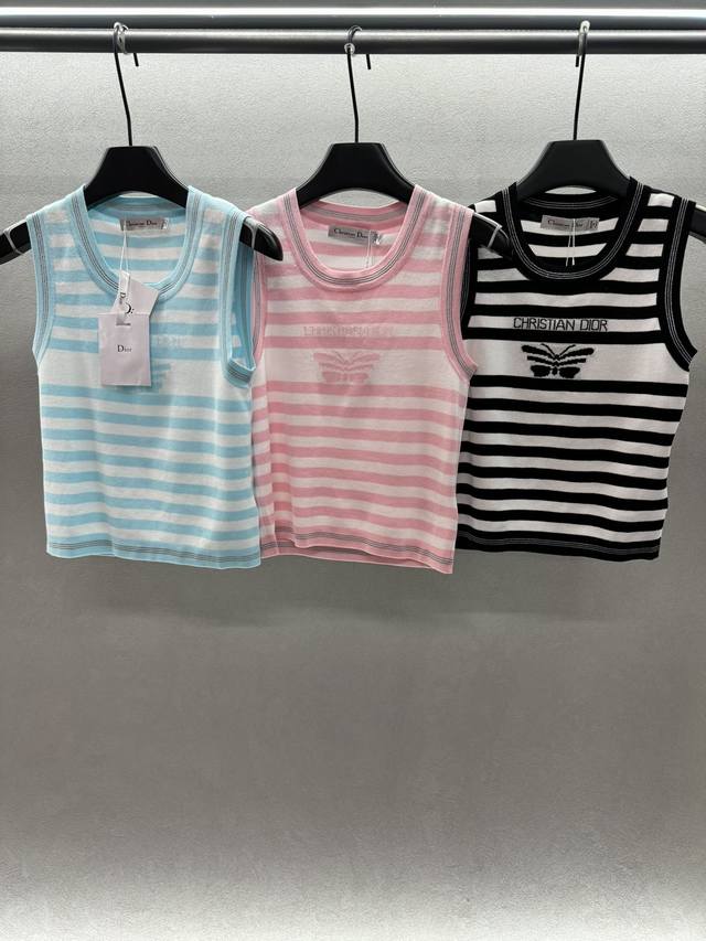 2680 Spring And Summer Dio*R Three-Color Butterfly Knitted Vest Three Colors