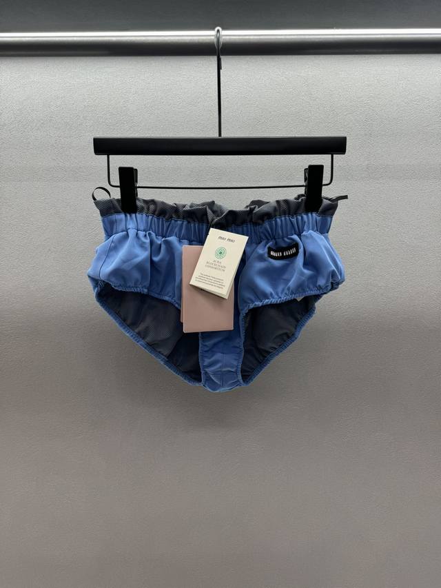 2680 Spring And Summer Miumi* Coastal Blue Miu Series Short Inner Wear Custom