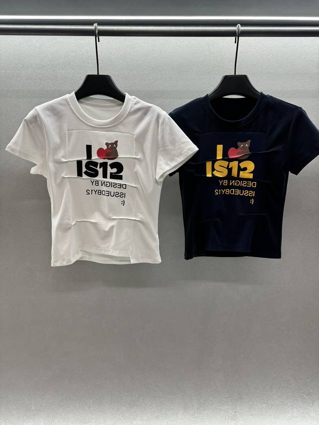 2680 Spring And Summer Is*12 Niche Designer Pleated T-Shirt No Conflict With