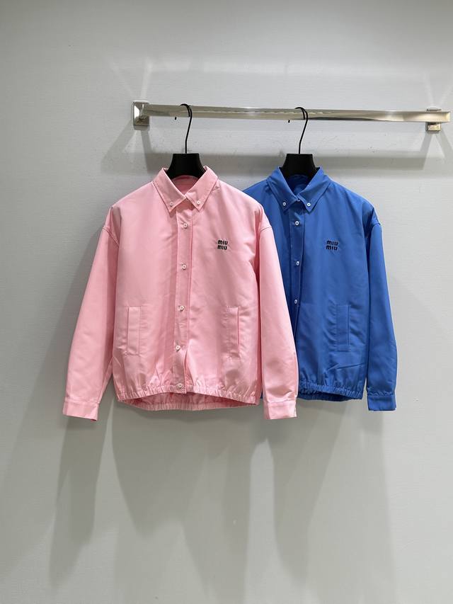 25Ss Spring And Summer New Pink Micro-Logo Embroidered Jacket For Men And Wom