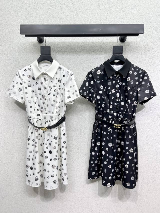 Chanel Style Printed Dress Low-Key And Fashionable Version Of The Versatile And