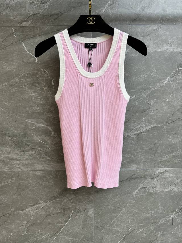 New Summer Models Are Out Xiangjia Pink Striped Vest 2025 Summer Beach Series Al