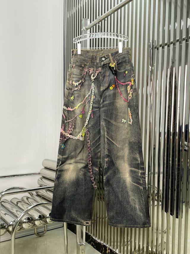 New Latest Acne 25New 3D Printed Candy Chain Jeans Size Sml