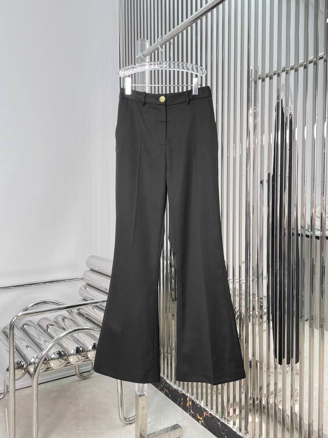 New Bal 25New Worsted Wool Lion Head Button Flared Trousers Size Sml