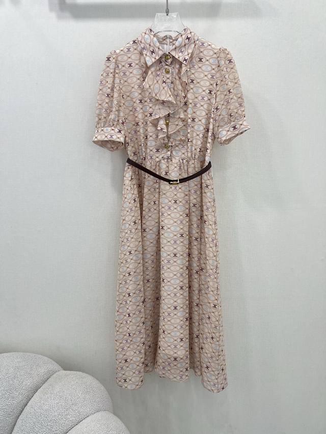 celin* 25 New Summer Dress Classic Arc De Triomphe Logo Print The Collision O