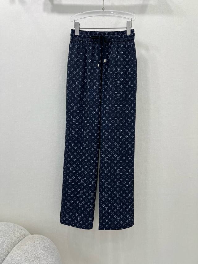 louis Vuittio* 25 New Style Wide-Leg Trousers With All-Over Monogram Prints,