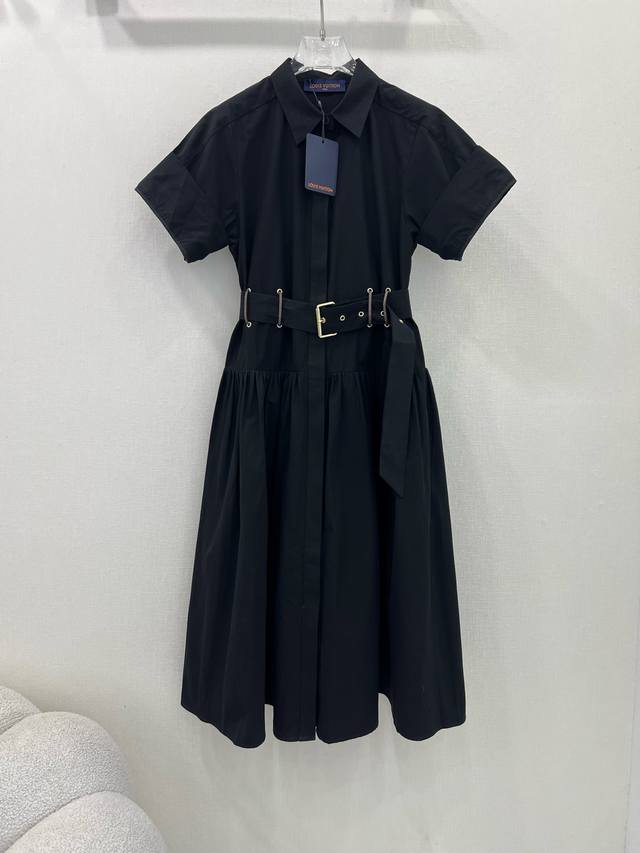 louis Vuitto* 25 New Dress Super Simple And Elegant Solid Color Series Waist