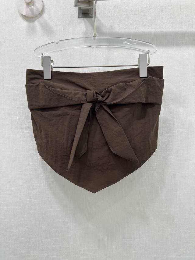 marchen 25 New Nice Holiday - Bowknot V-Hem Solid Color Tube Top Nylon Cotton