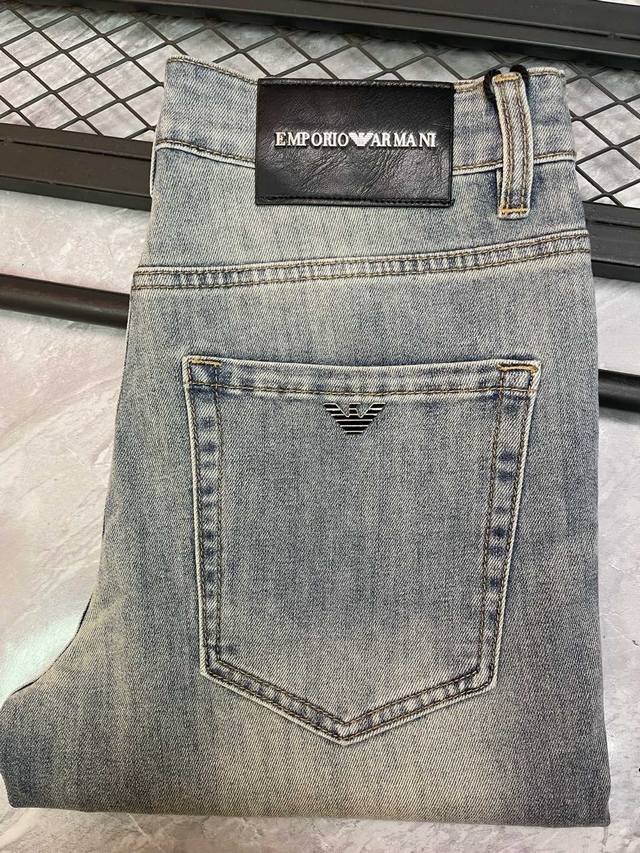 Classic Brand Armani Jeans Trousers Men's Brand Clothing Simple And Stylish Slim