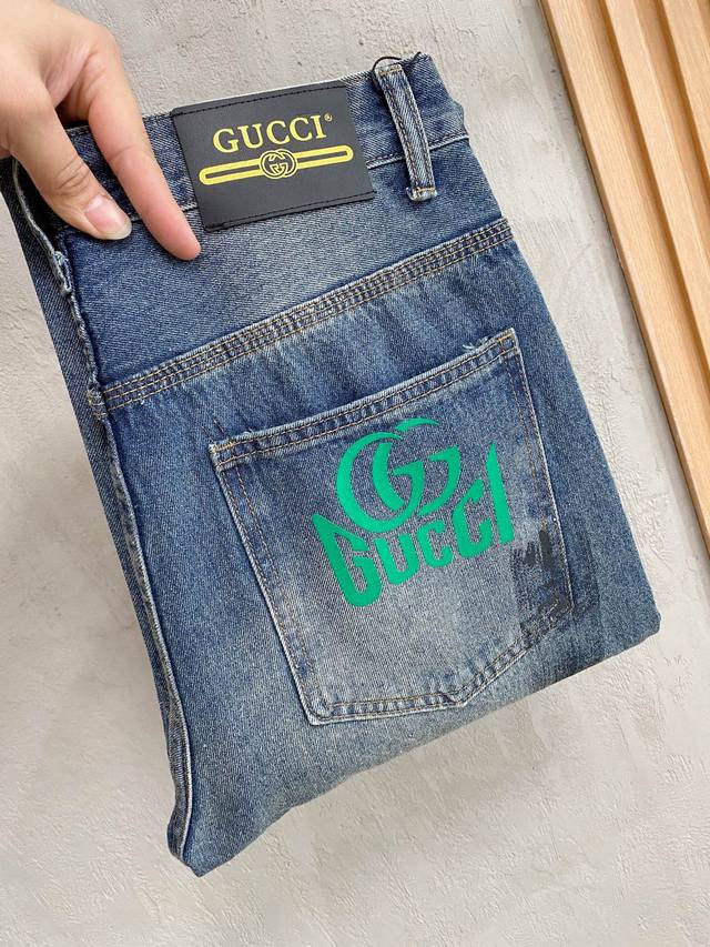 gucci Men's Fashion Trend Wide-Leg Jeans Official Announcement Album Poster O