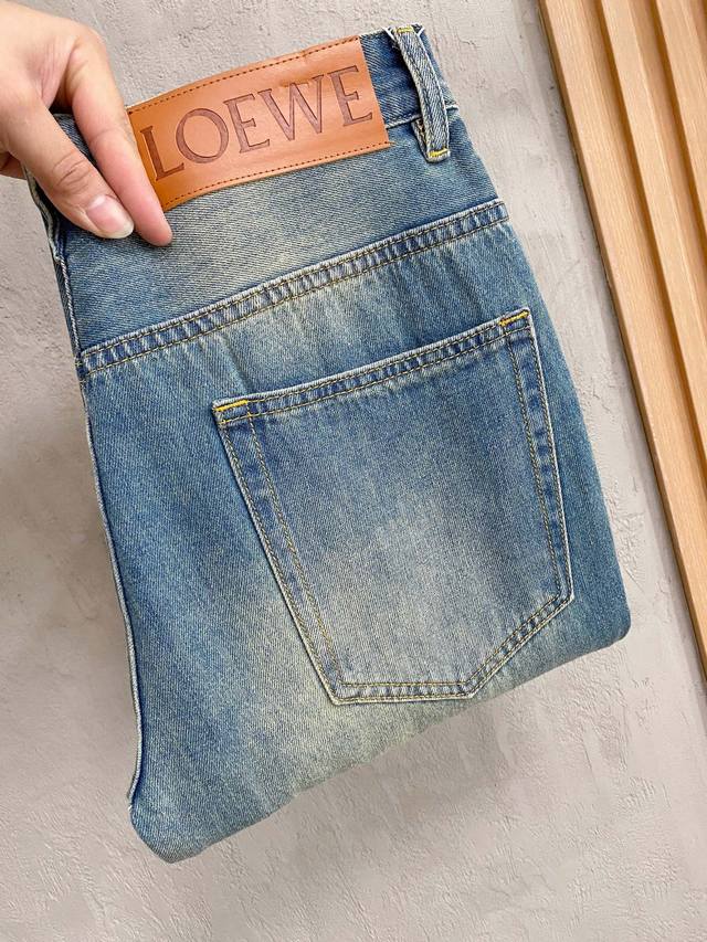 Loewe Men's Fashion Trend Wide-Leg Jeans Official Announcement Album Poster Outf