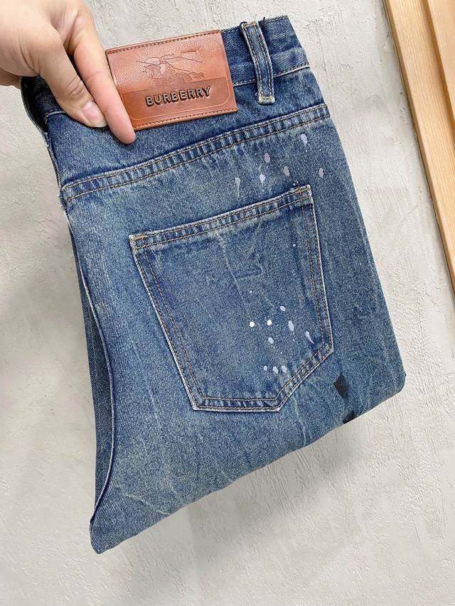 burberry Burberry Men's Fashion Trend Wide-Leg Jeans Official Announcement Al