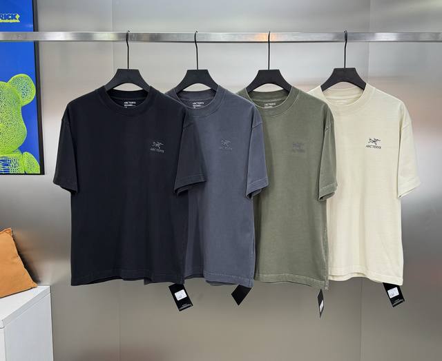 arc'tery*Arc'tery 25S New Round Neck T-Shirt Washed Series. Classic Work, Sam