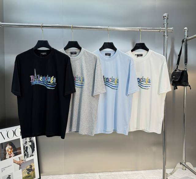 balenciag*Paris 25S New Coke Logot Shirt. Unisex Os Version Is Really Charmin