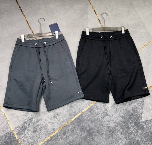 Pure Original 25Ss Latest Lv Dark Pattern Jacquard Shorts Original Custom Fabric