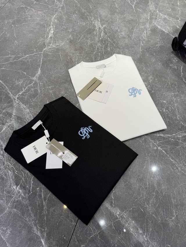 cd 25Ss New Summer T-Shirt With 3D Embroidered Letters. Age-Reducing And Dura