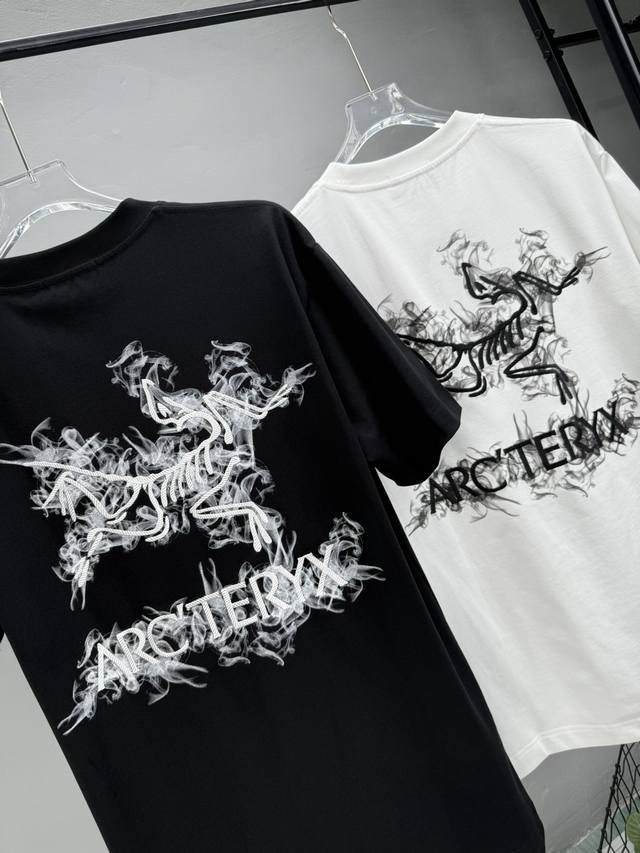 arcteryx 25Ss Summer New T-Shirt Logo Letters 3D Embroidery + Printing 32 Dou