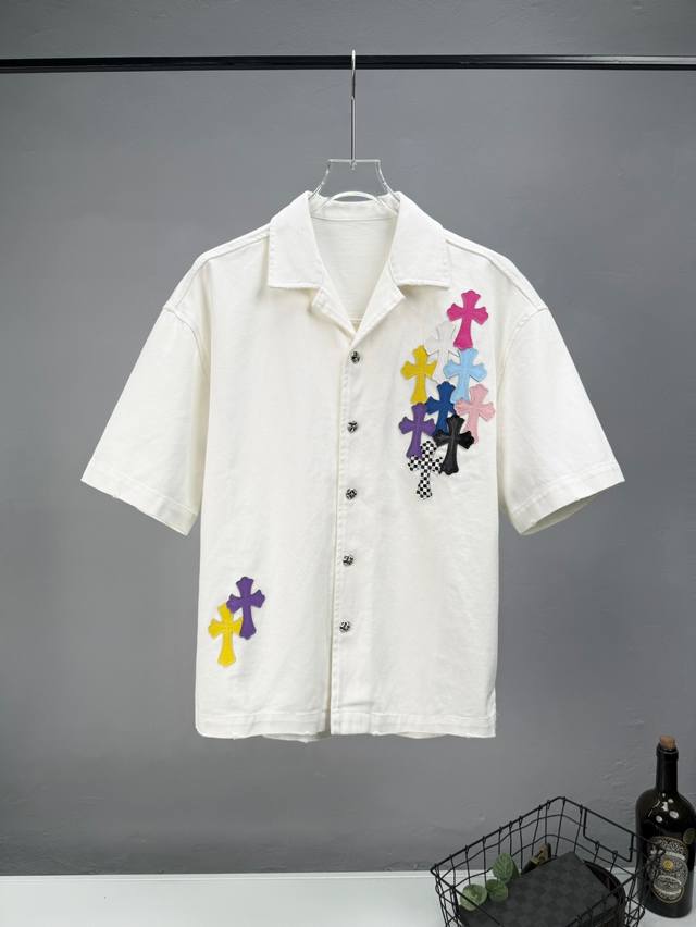 chrome Hearts 25Ss Fashion Brand Summer Casual Loose Version Short Sleeve Col