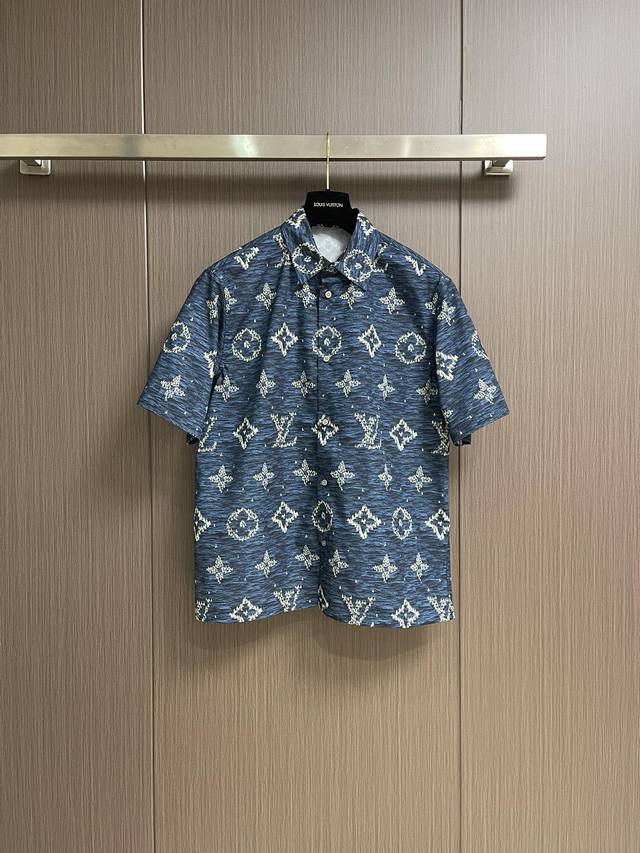 Top Shorts Lv Short-Sleeved Shirt Shorts Set Focus On The Season Monogram Regatt