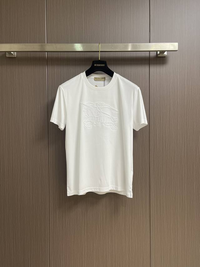 burberry Warhorse Sequin Embroidered Short Sleeve Crew Neck T-Shirt Made From