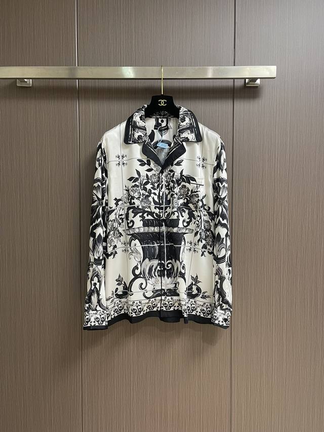 dg 2025Ss New Jacquard Long-Sleeved Shirt Customized Fabric Breathable And Co