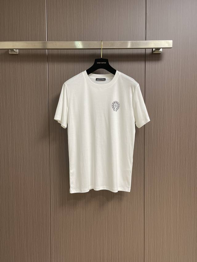 ch Chrome Hearts 2025Fw Cross Flower Print Short Sleeve T-Shirt Chrome Hearts
