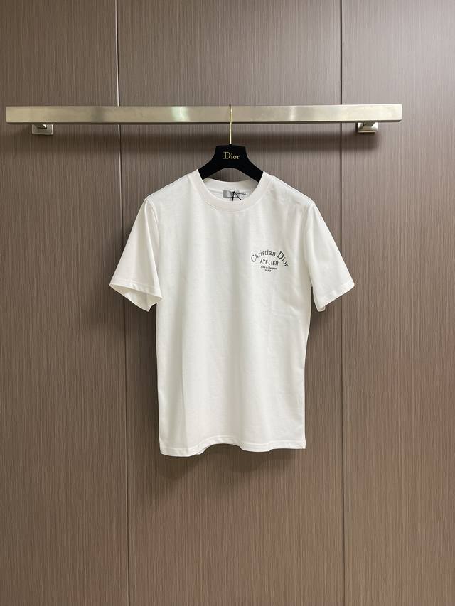 dior Letter Print Short-Sleeved T-Shirt Is Made Of 100% Imported Pure Cotton