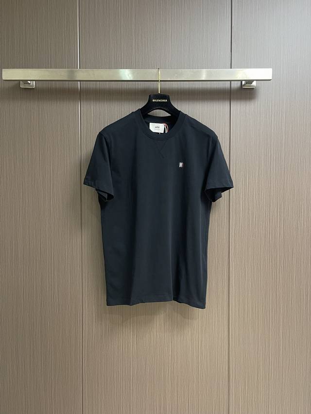 ami Capsule Embroidery Short-Sleeved T-Shirt Customization. Luxurious And Hig