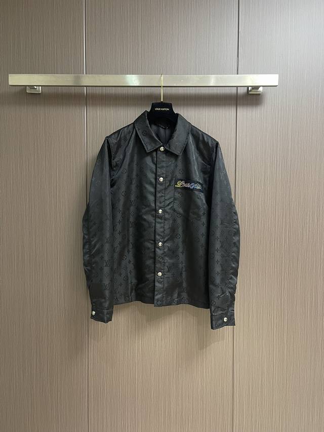 lv Full-Printed Shirt With Colorful Letters. Made Of Customized Cotton Fabric