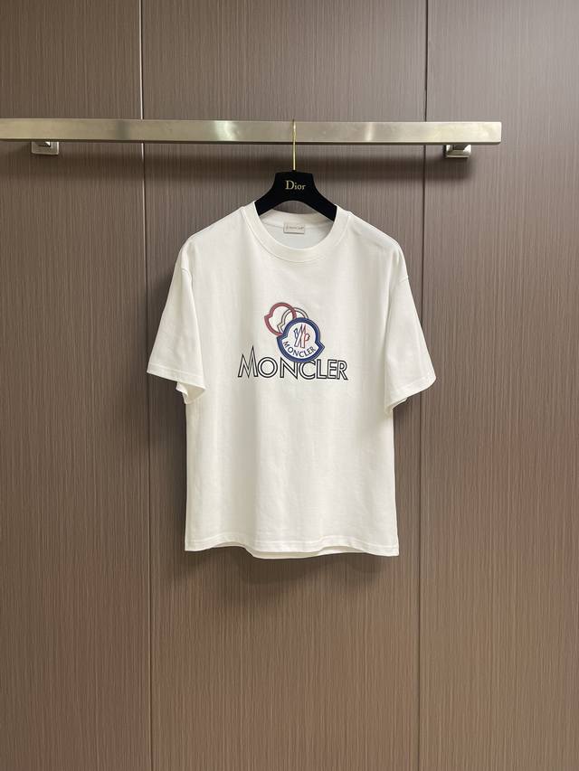 moncler 2025Ss New Style Distressed Logo Printed Short-Sleeved T-Shirt Moner