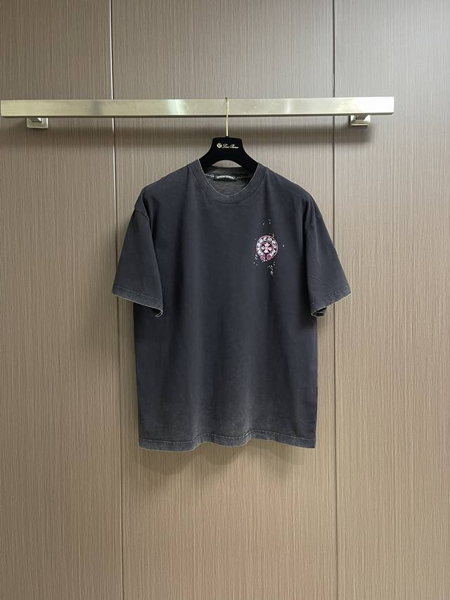 ch Chrome Hearts 2025Fw Cross Graffiti Print Short Sleeve T-Shirt Chrome Hear