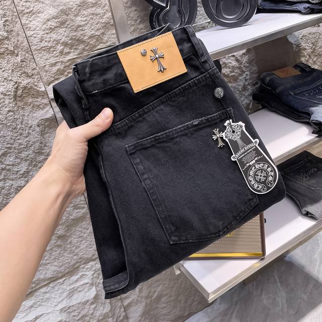ch Chrome Hearts Loose Straight Retro Gradient Jeans A Must-Have For Street C