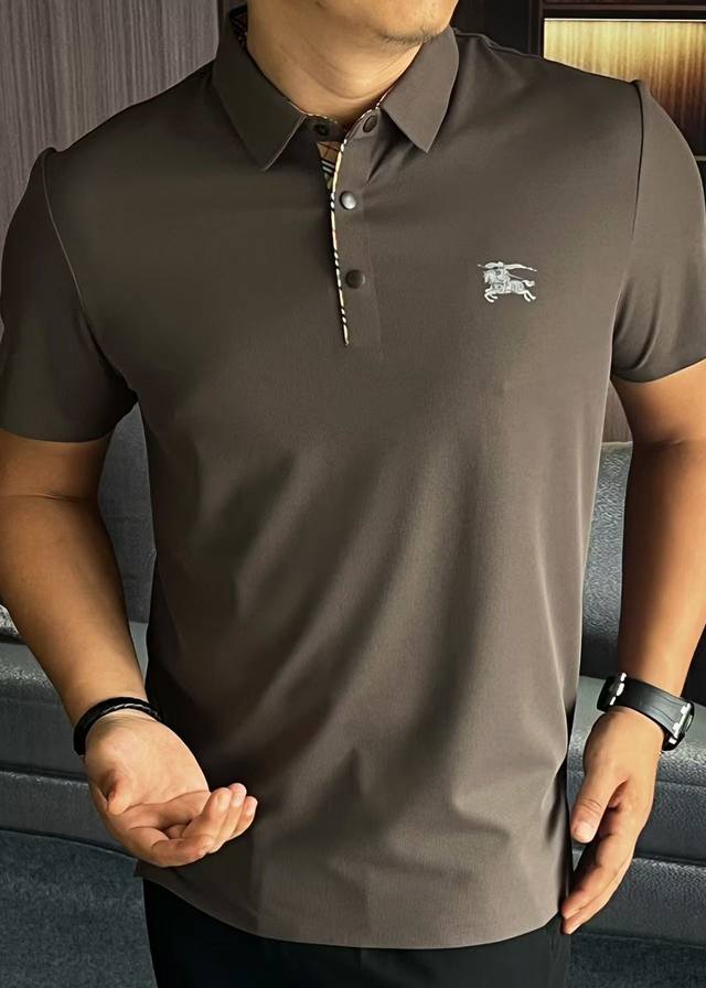 burberry Burberry 2025 Spring And Summer Latest Lapel Fashion Short-Sleeved T