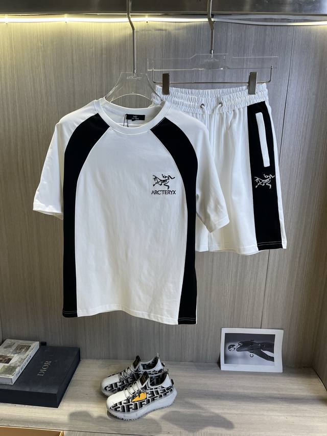 arcteryx Arc'teryx 2025Ss Round Neck Short-Sleeved Shorts Suit. Pure Cotton F