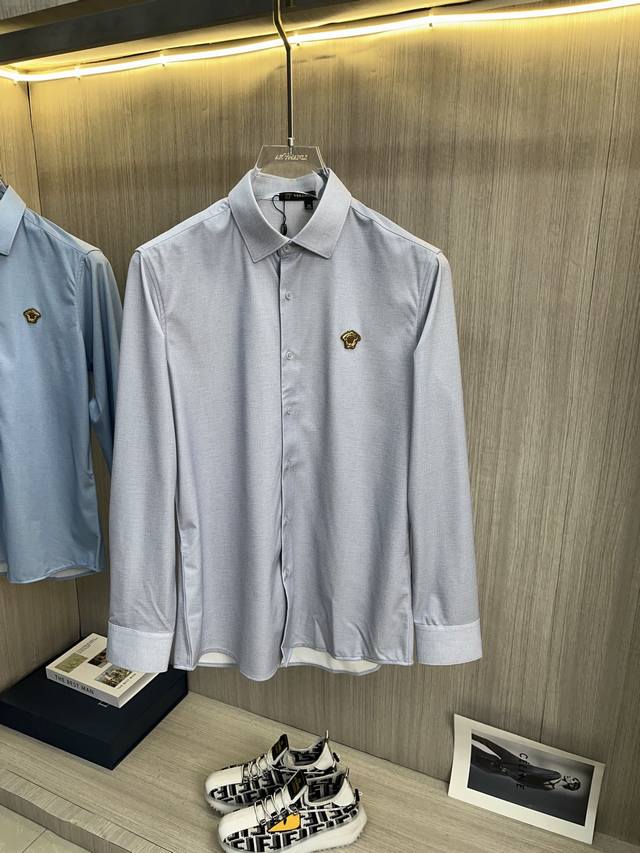 Versace 2025Ss Spring New Long-Sleeved Shirt Is Fashionable, Simple And Versatil