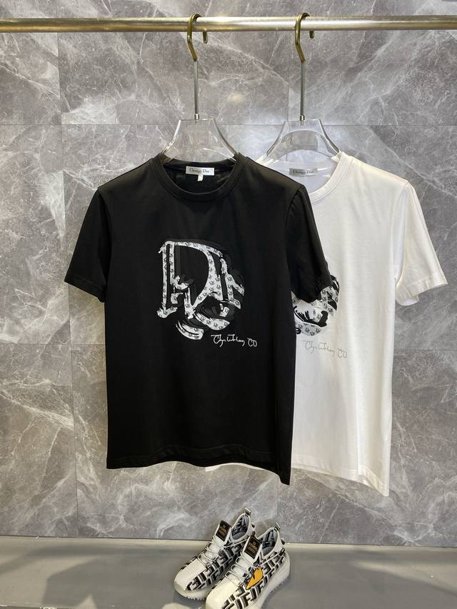 dior Dior 2025Ss Spring And Summer High Quality Mercerized Cotton Short Sleev